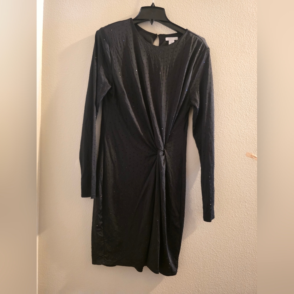 H&M Elegant Black Long-Sleeve Dress